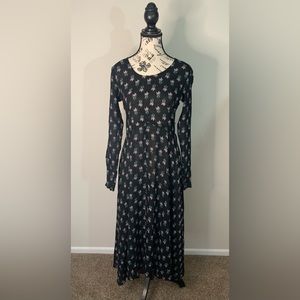 RAGA Maxi black dress with flower Size: S